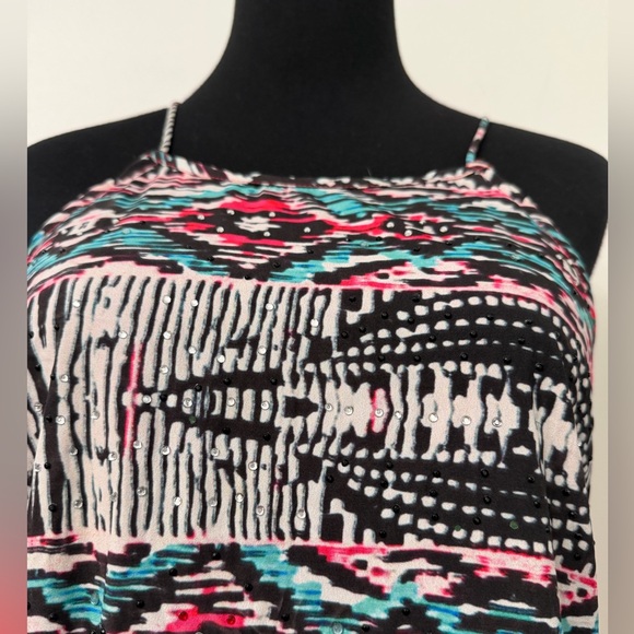 Boston Proper Multicolor Halter Maxi Dress Beach, summer, vacation, resort - Picture 7 of 16